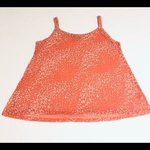 Gap Maternity Orange White Animal Print Sheer Tank Women’s Size XL